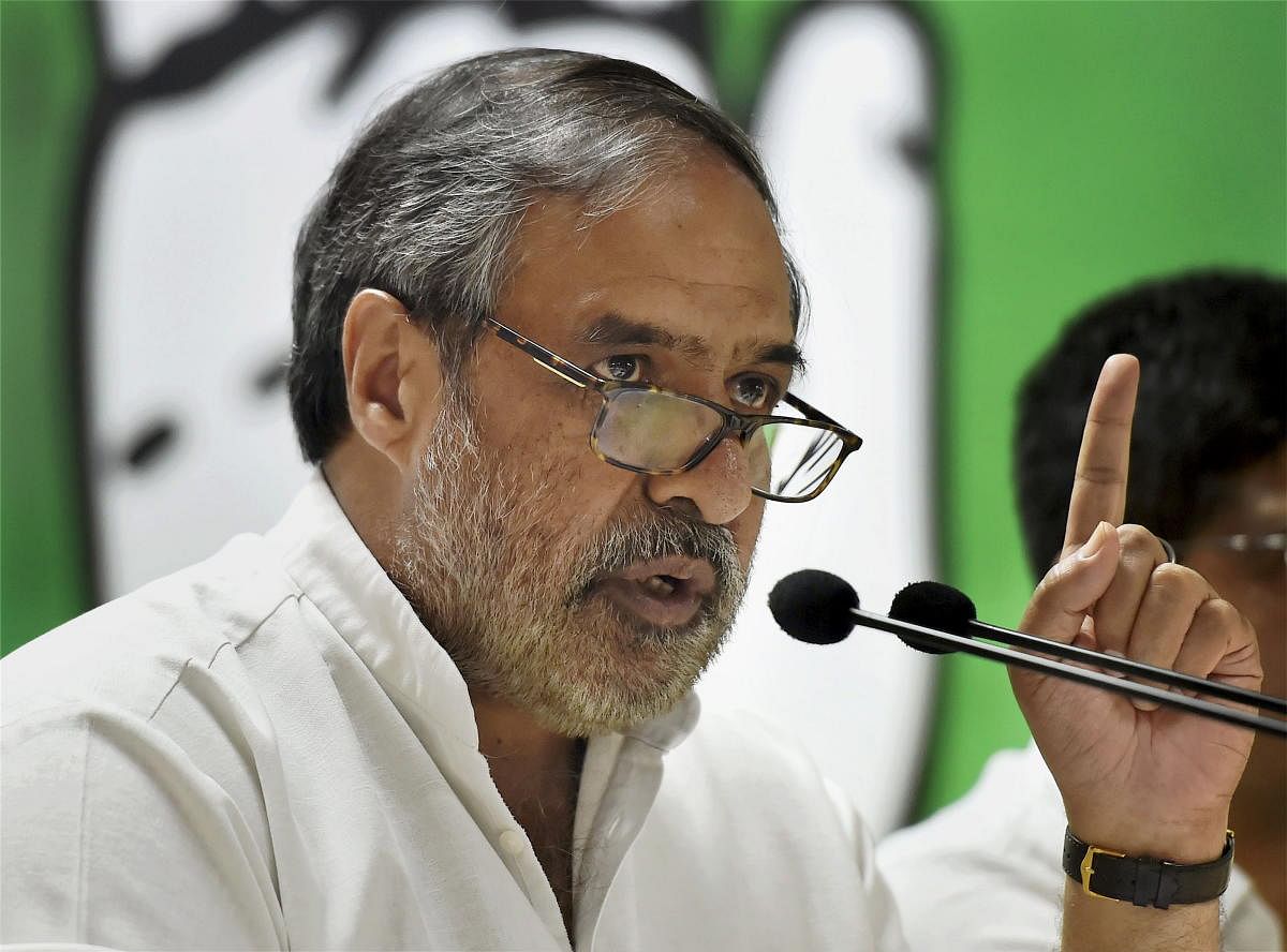 Congress leader Anand Sharma during a press conference at AICC Headquarters, in New Delhi on Tuesday, July 03, 2018. (PTI Photo)