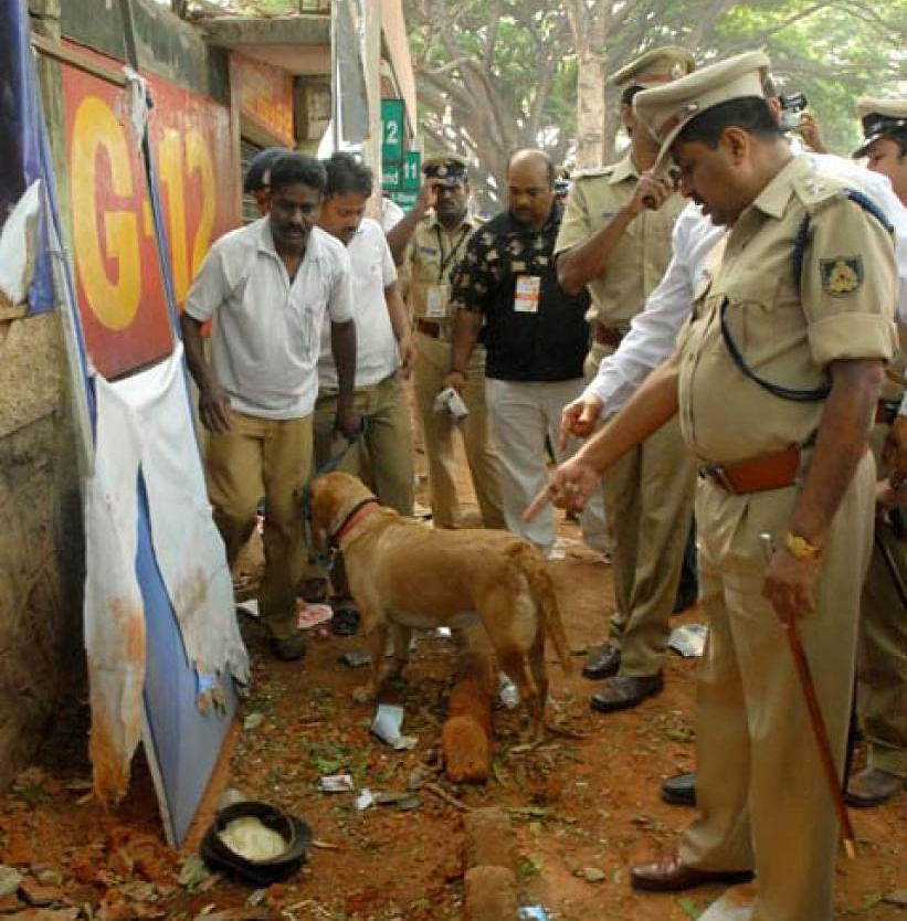 Blast left 15 people, including five security men, injured, occurred on April 17, 2010, during the Indian Premier League (IPL) match between Royal Challengers and Mumbai Indians. PTI File Photo
