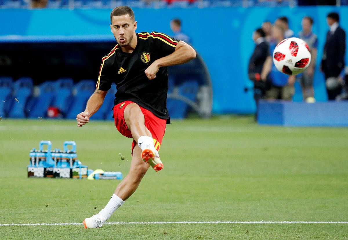 Gifted Eden Hazard, who at times has gone anonymous in important games, will be determined up his ante against Brazil on Friday. REUTERS 
