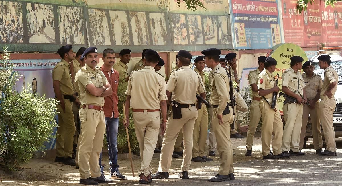 Sharafat Ali, who had allegedly shared a prison cell with Prajapati and two others, deposed before Judge S J Sharma of the special CBI court here. (Above: PTI file photo of Gujarat police for representational purpose.)