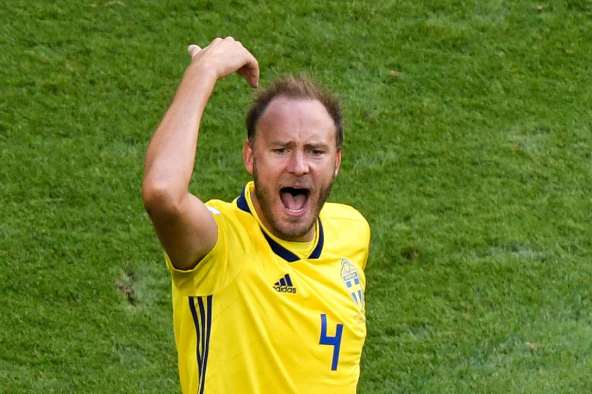 OLD WARHORSE: Sweden's defender Andreas Granqvist has come a long way ever since his two seasons with the Premier League side Wigan. AFP