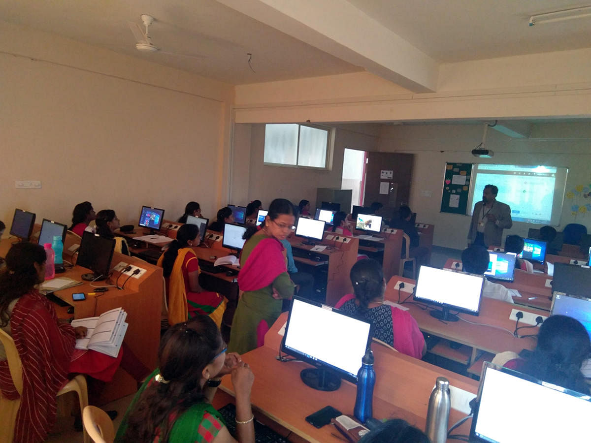 Tech trail: BGS World School in Chikkaballapur is the first school in rural India to partner with the tech giants. 