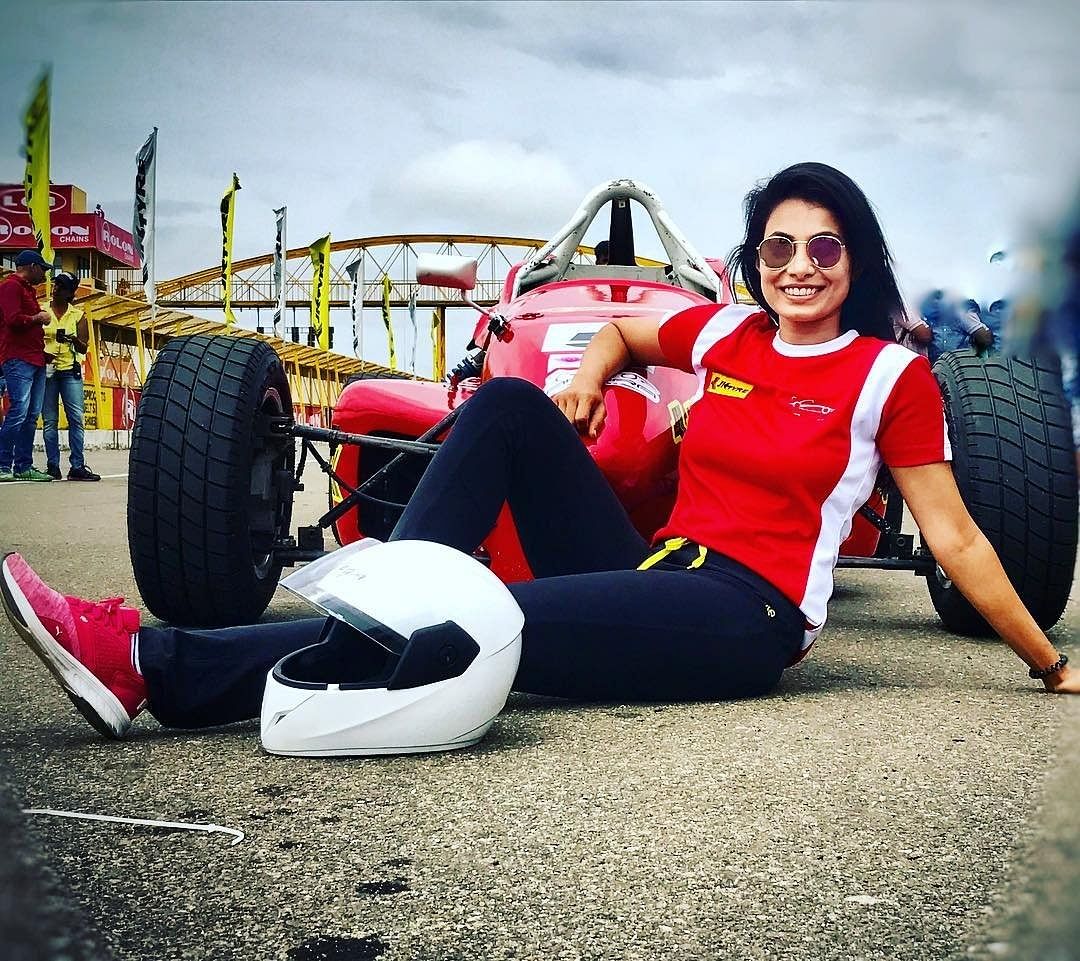 Six women, including actor Manisha Kelkar and dentist Ritika Oberoi‎, became part of history when they drove the Formula LGB cars at the Kari Motor Speedway over the weekend. (Image: Twitter)