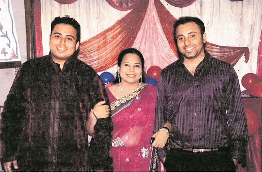 Kumar Arunabh, in the merchant navy, and Pragya Sinha with Kumar Ajitabh, who went missing.