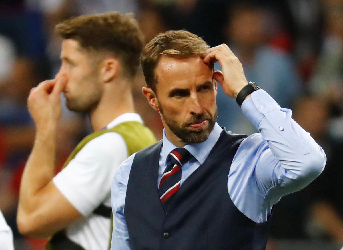 HARD END England manager Gareth Southgate looks dejected after the bruising semifinal loss. REUTERS
