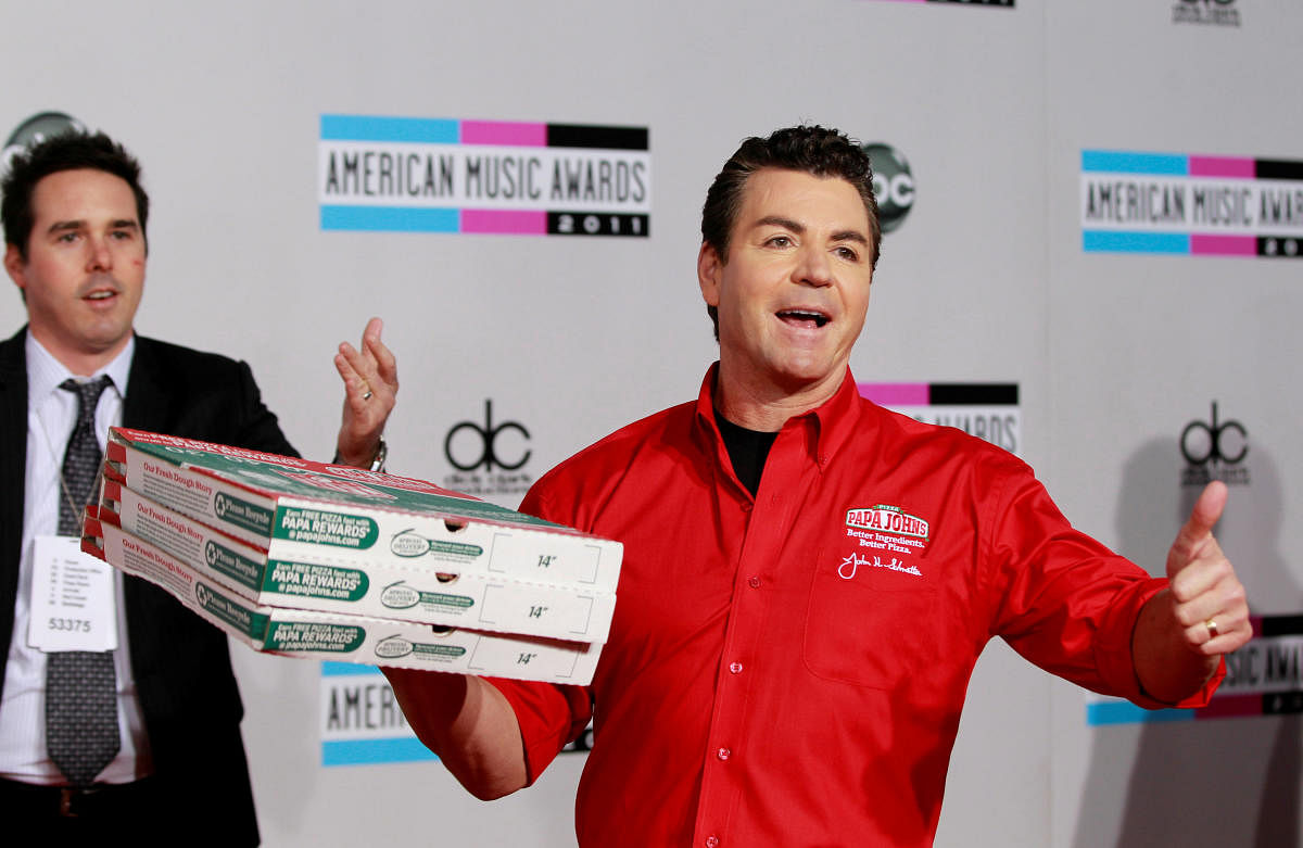 John Schnatter, founder and CEO of Papa John's Pizza, arrives at the 2011 American Music Awards in Los Angeles. Reuters file photo