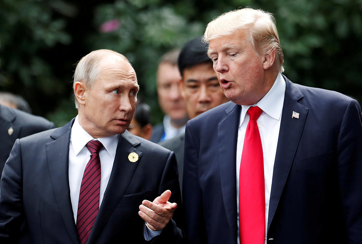 U.S. President Donald Trump and Russia's President Vladimir Putin. REUTERS. File Photo.