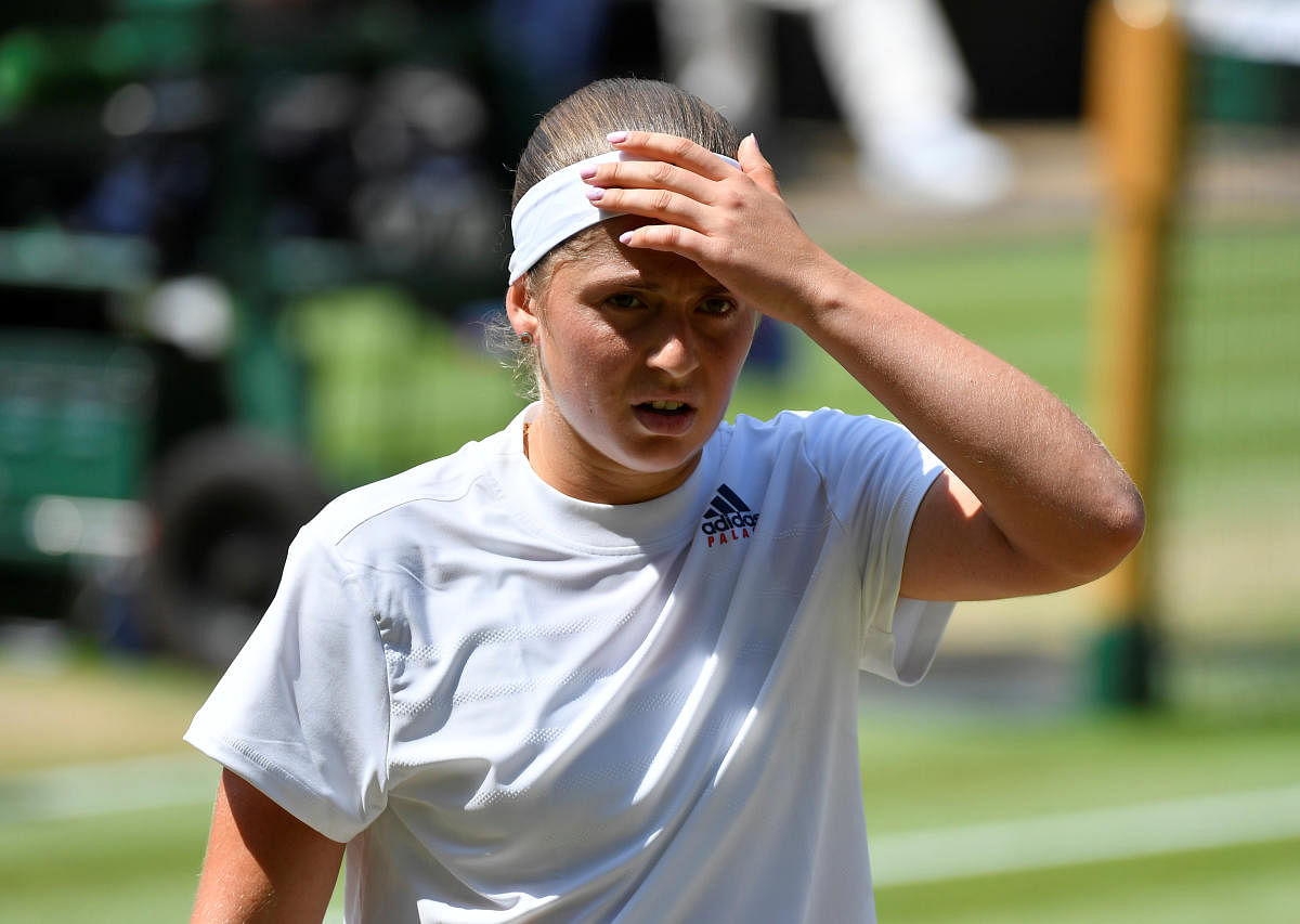 PROBLEMS: Latvia's Jelena Ostapenko bowed out in the semifinal against Germany's Angelique Kerber. Reuters