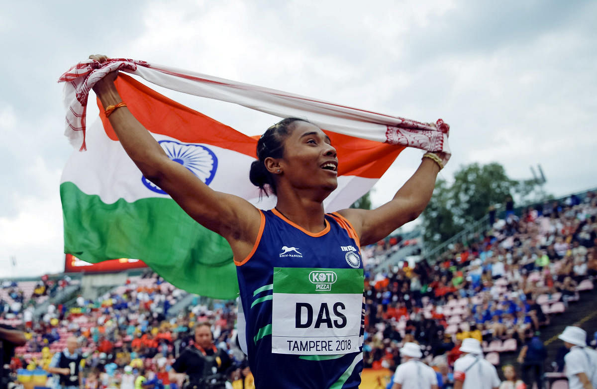 The 18-year-old Hima Das, a pre-tournament favourite, clocked 51.46s to win the gold, which triggered a wild celebration at the Indian camp. This was though not her personal best as she had clocked 51.13 last month in Guwahti at the National Inter State C