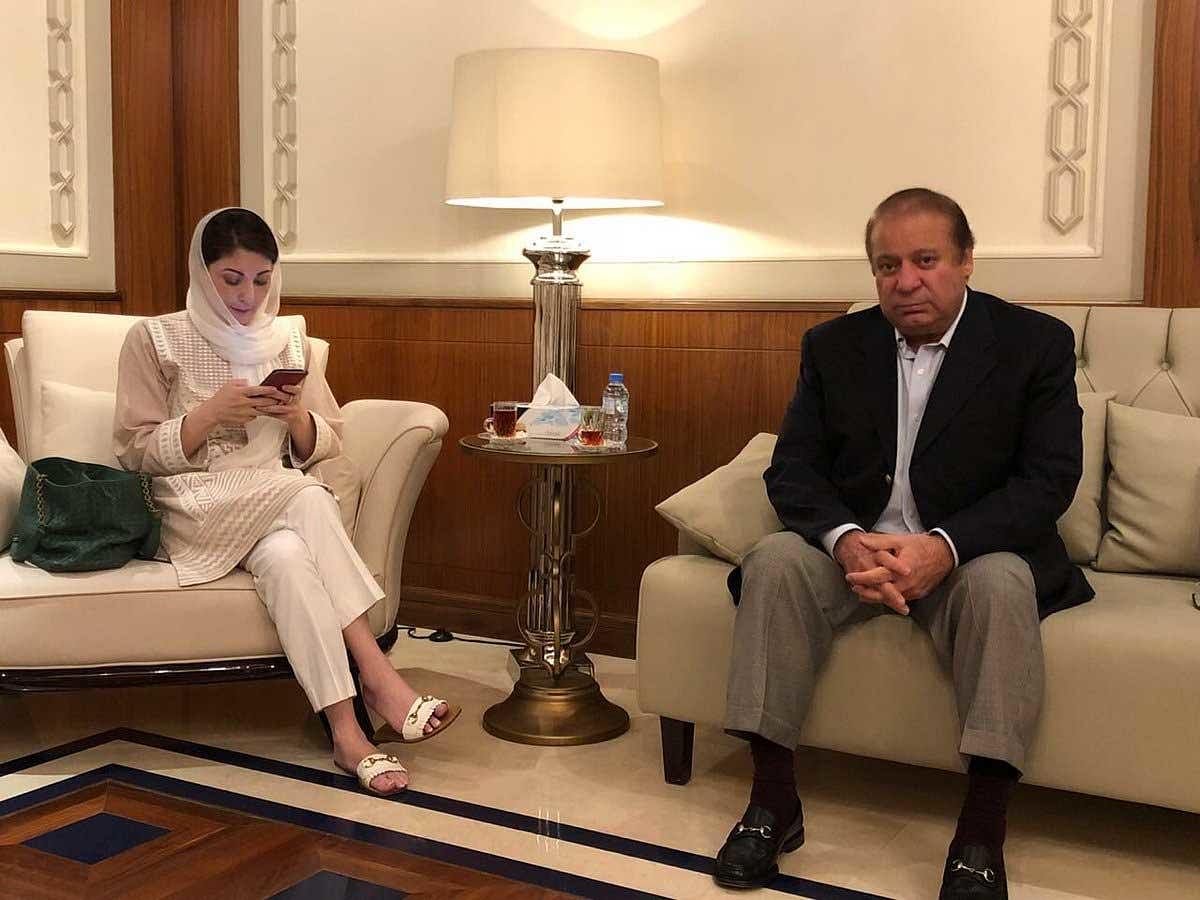 Sharif and Maryam are expected to land at Lahore's Allama Iqbal International Airport at 6.15 PM (local time) via Abu Dhabi on Etihad Airways flight EY243, the Dawn reported. (ANI Photo)