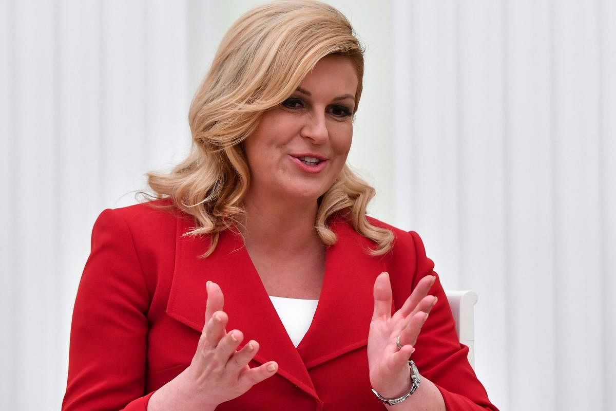 In an interview with The Associated Press yesterday, Croatian President Kolinda Grabar-Kitarovic also shrugged off US President Donald Trump's aggressive behavior with NATO allies at a meeting on Wednesday and Thursday. Reuters photo.