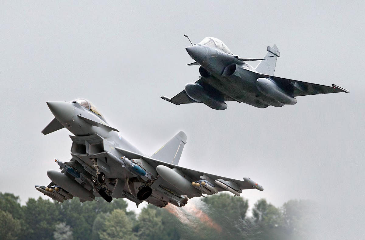 The Dassault Rafale (top) and Airbus' Eurofighter Typhoon competed for the deal. (pic for representation only)