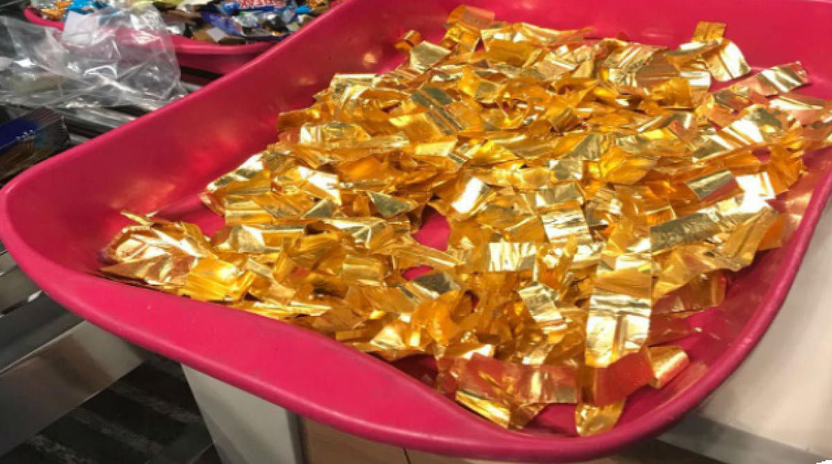 Caught it: Customs officials at the Kempegowda International Airport seized gold weighing 384.1 gm, worth Rs 11.8 lakh, from a passenger on Thursday. 