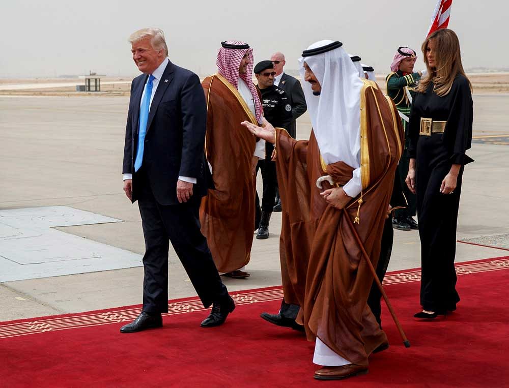 In picture: King Salman and US president Donald Trump. AP PTI. Earlier this year King Salman reaffirmed Saudi Arabia's "steadfast" support for the Palestinian cause, after Crown Prince Mohammed bin Salman signalled a shift in the country's approach.