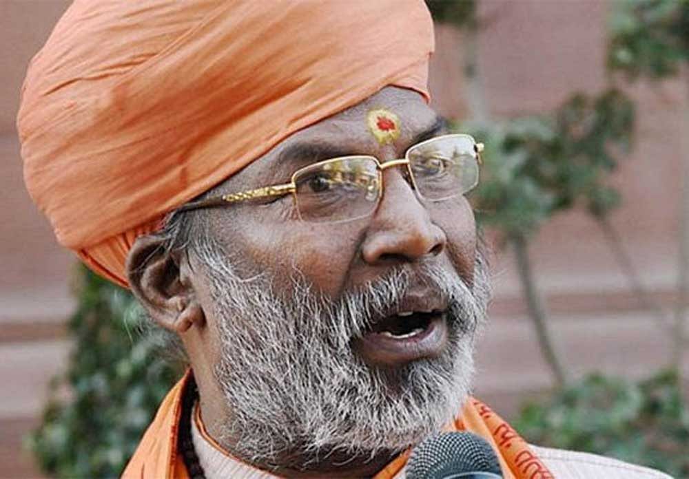 BJP MP Sakshi Maharaj, known for making controversial remarks, said on Sunday that those who wanted Shariat in the country "should go to Pakistan". File photo