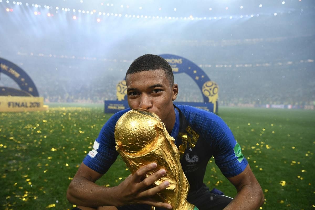 France's forward Kylian Mbappe has been shortlisted for the best FIFA Men's player award. AFP