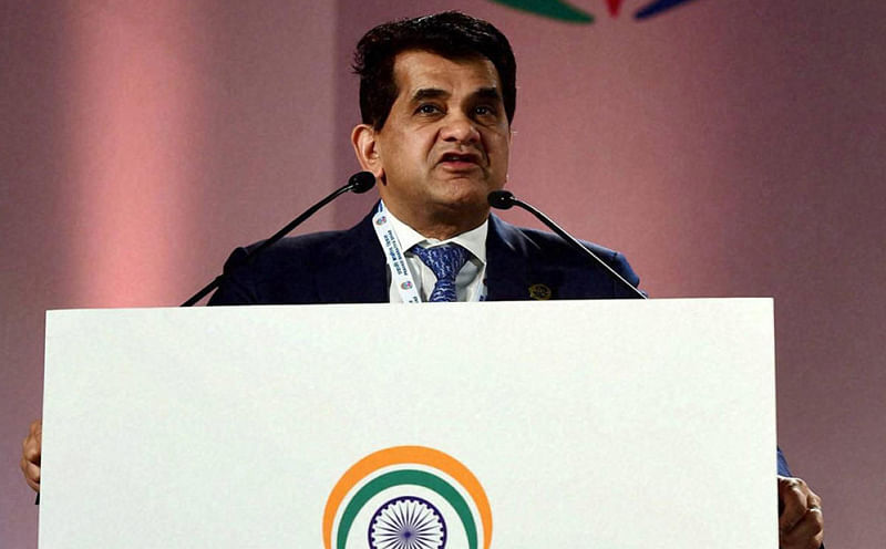 Niti Aayog CEO Amitabh Kant addressed a meeting of CPSEs here to have a focussed approach on using their CSR funds. PTI. 