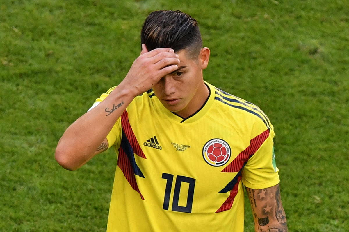 Colombia's James Rodriguez is the latest footballer to have tax problems in Spain. AFP
