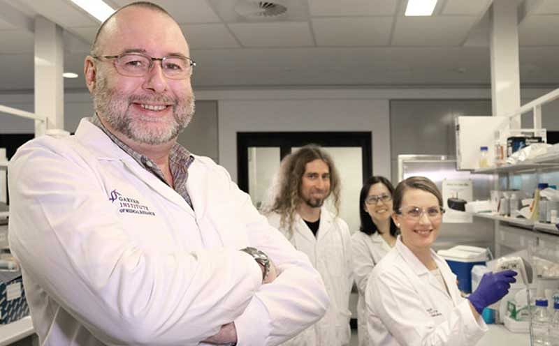 Research Team: Prof Neil Watkins with Racheal Zekanovic, Dr Alvaro Rajal and Venessa Chin. (Credit: www.garvan.org.au)