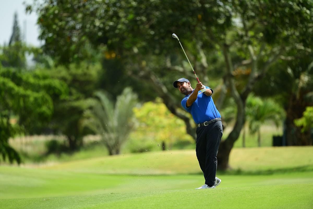 FINE SHOW: Shiv Kapur of India in action during the final round of the of the Royal Cup. AFP