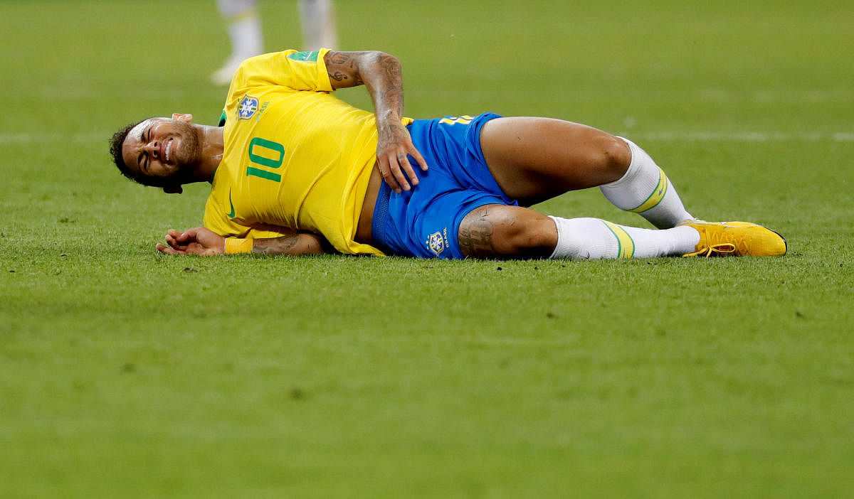 "You may think I exaggerate. And sometimes I do exaggerate. But the truth is I suffer on the pitch," Neymar said in the ad sponsored by personal care products maker Gillette. (Reuters file photo)