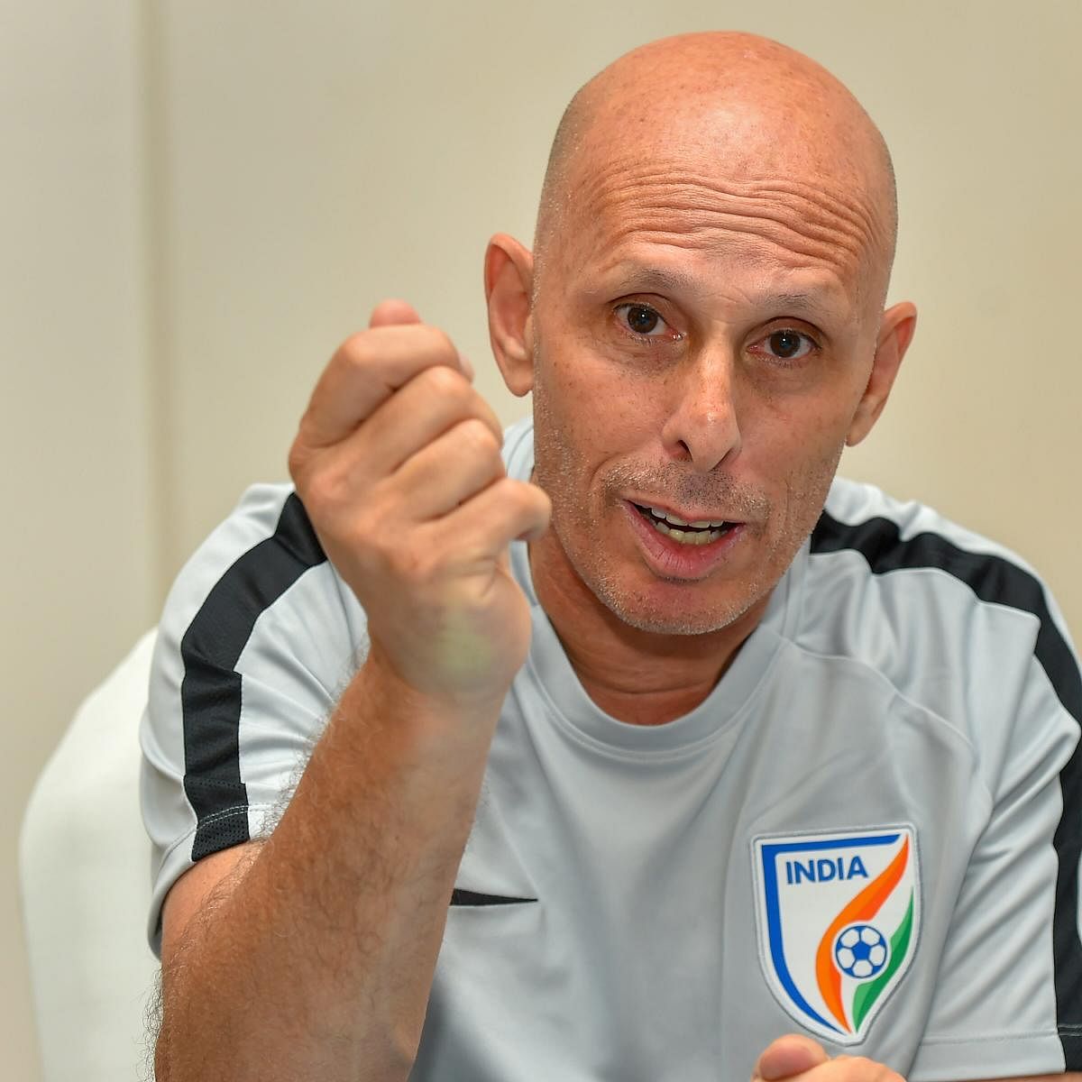 Indian football coach Stephen Constantine wrote on Twitter that he has great respect for AIFF. PTI 