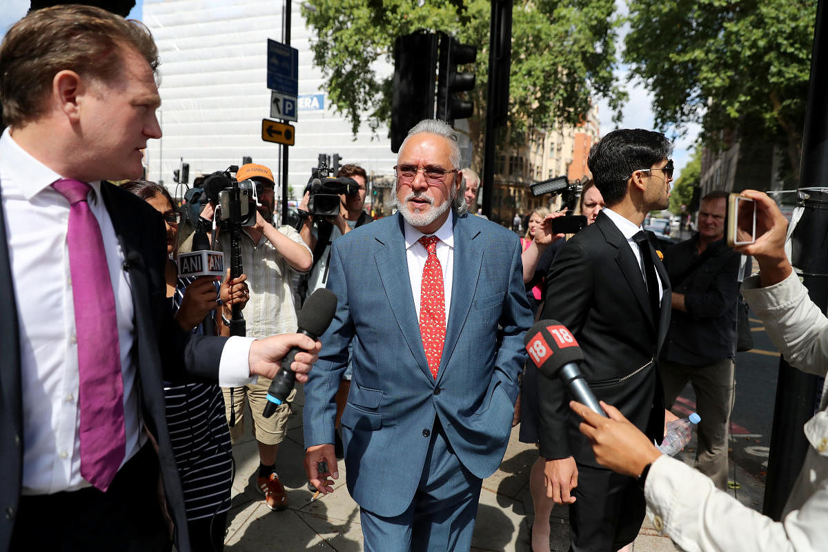 Vijay Mallya leaves Westminster Magistrates court in London, Britain, July 31, 2018. REUTERS