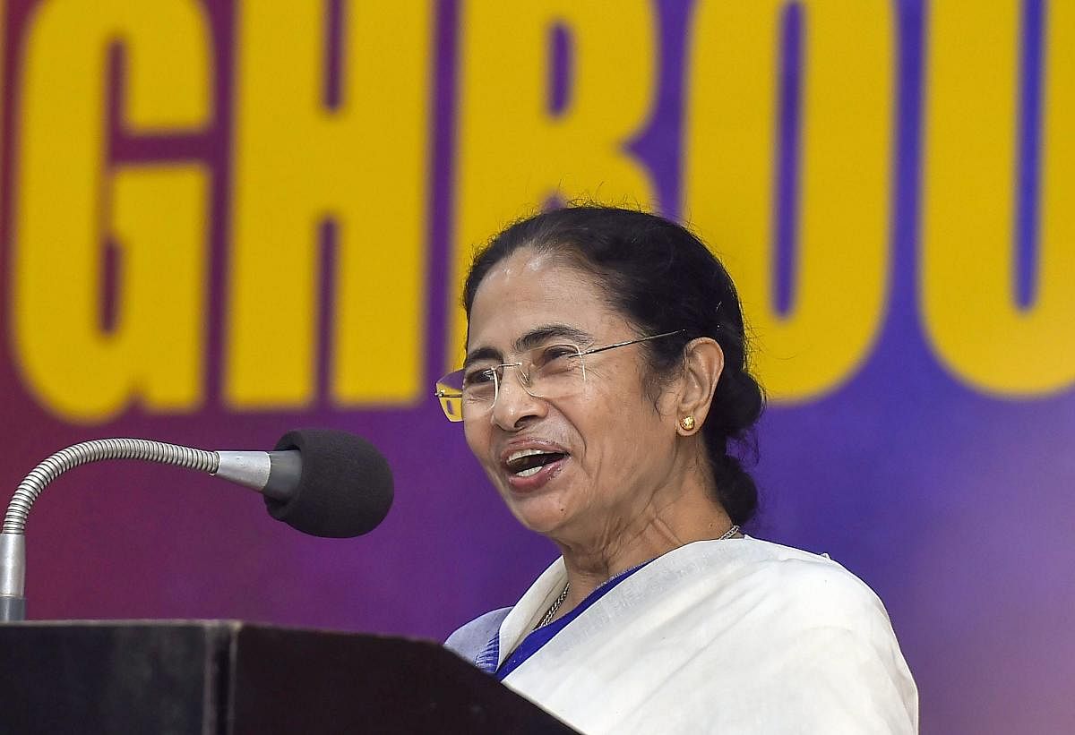 West Bengal Chief Minister Mamata Banerjee speaks during the 'Love your Neighbour' conclave, in New Delhi on Tuesday, July 31, 2018. PTI Photo