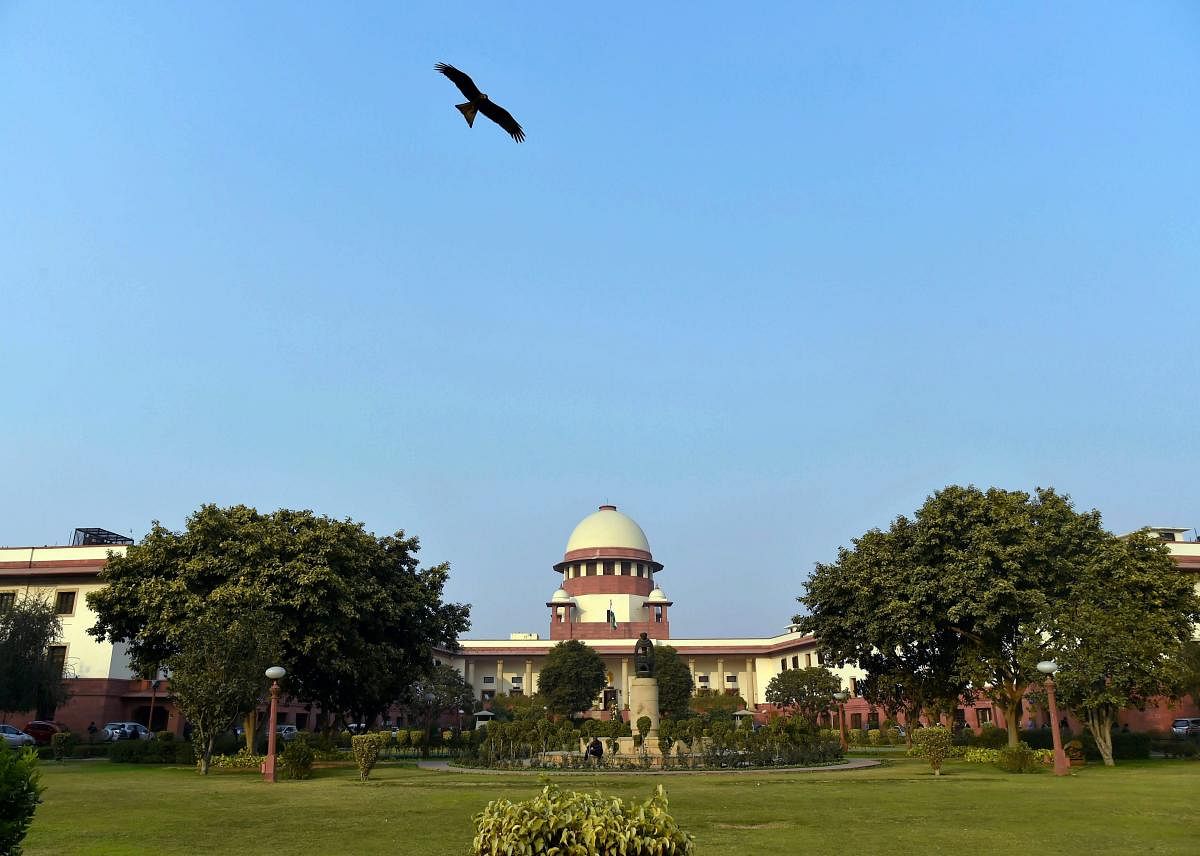 A view of Supreme Court of India in New Delhi on Friday. PTI Photo by Atul Yadav(PTI1_12_2018_000153A)