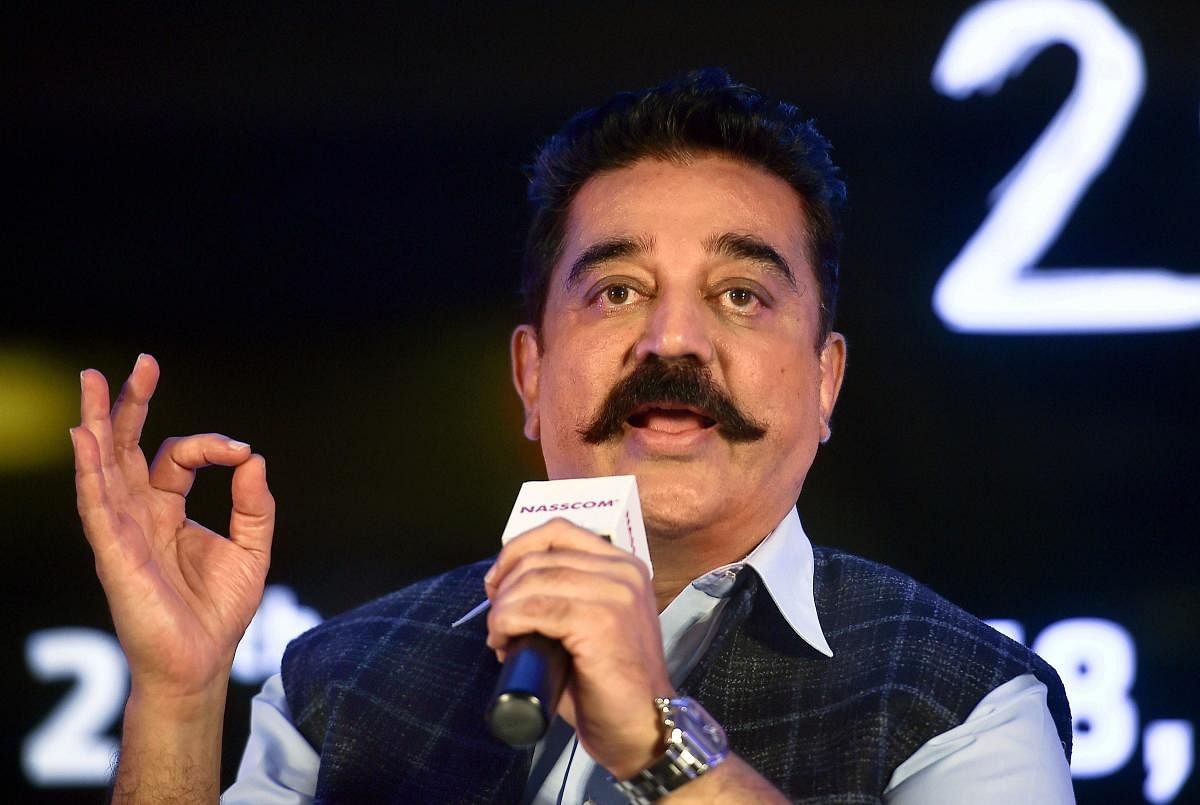 Haasan, who launched his political party Makkal Needhi Maiam in February this year, does not see politics as the next step in his journey but as something "essential" to his existence. (PTI file photo)
