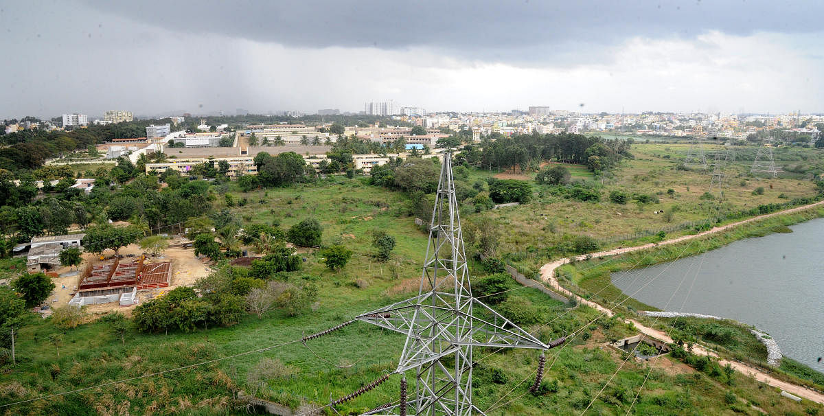 The STP is coming up (left side bottom of the picture) between the Parappana Agrahara Central Prison and Parappana Agrahara lake in Bengaluru . Photo Srikanta Sharma R.