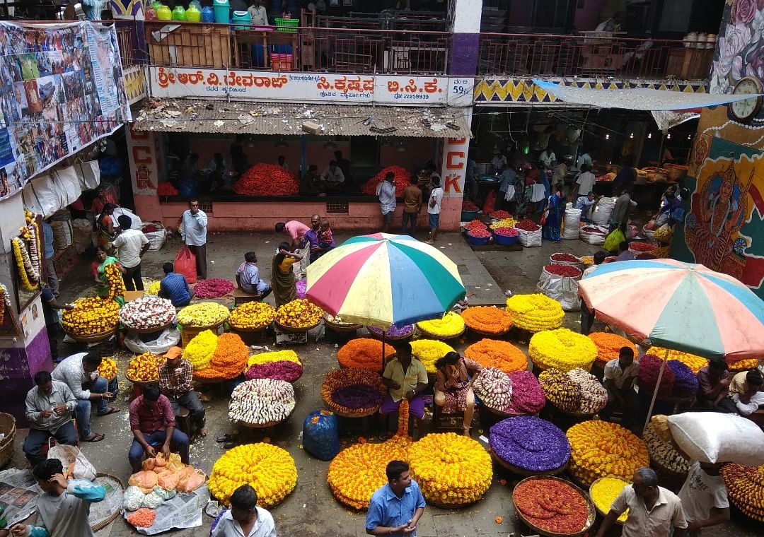 KR Market is one of the places covered by Bangalore Tours and More.
