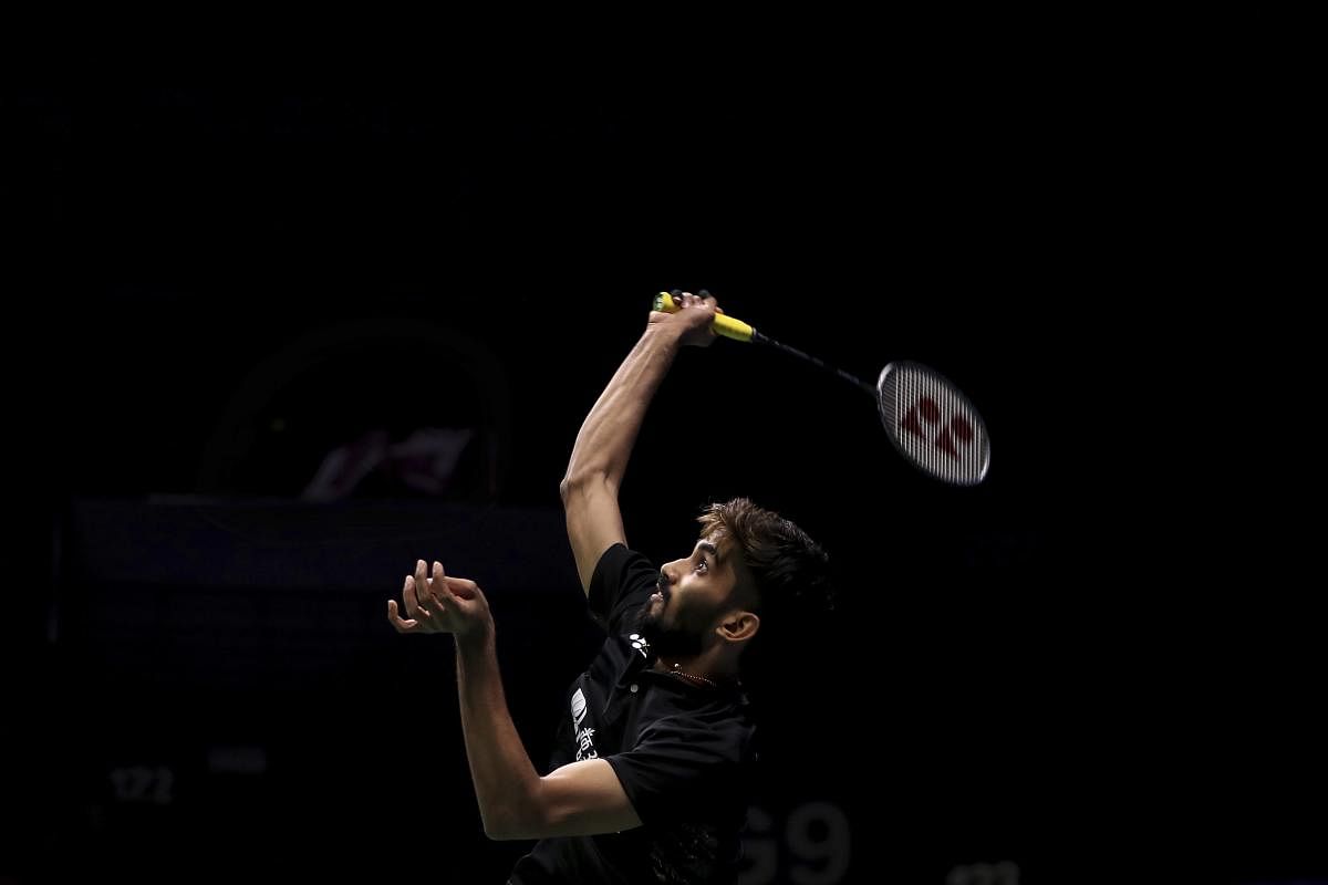 steady Kidambi Srikanth en route to his win against Pablo Abian of Spain in the World Championships in Nanjing. AP/PTI