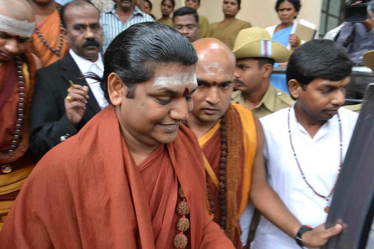 The godman should inform about his visit in advance, the judge said and added that he (Nithyananda) should not create any law and order problem. DH file photo.