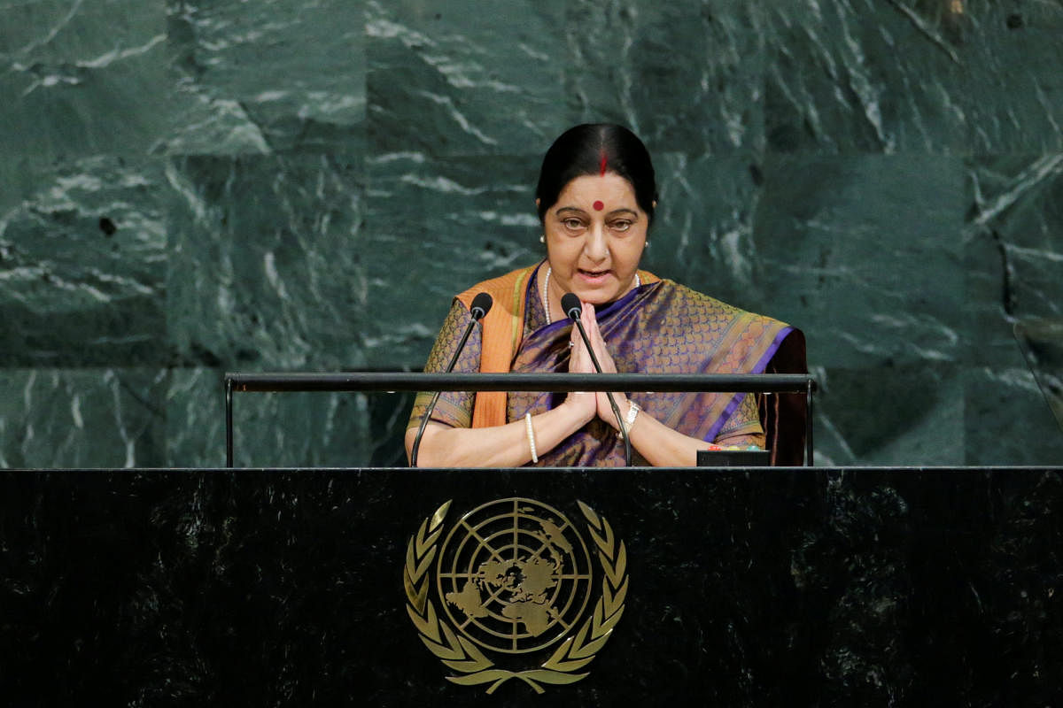Indian External Affairs Minister Sushma Swaraj. (REUTERS File Photo)