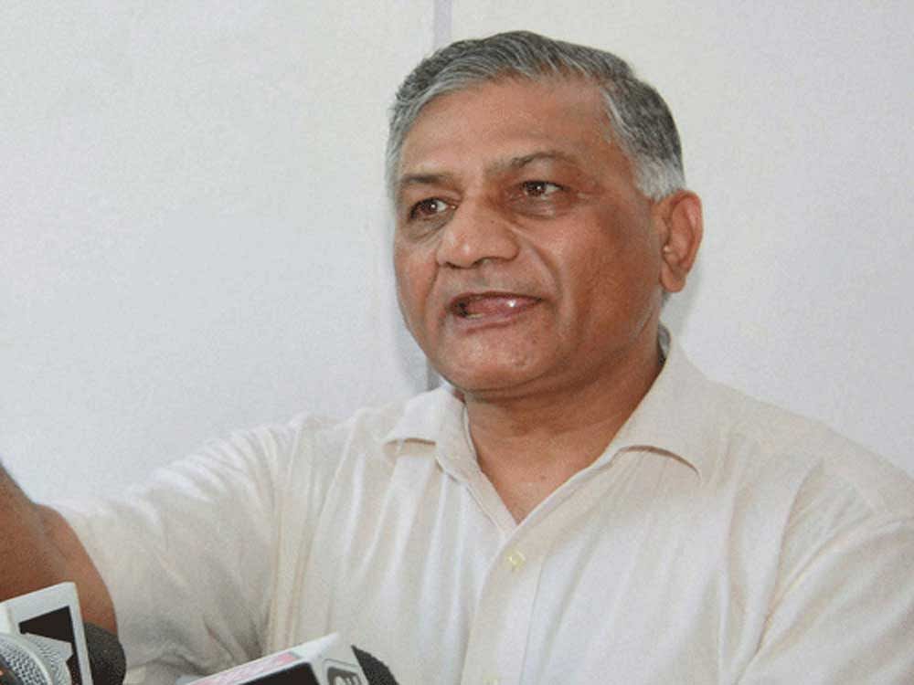 Minister of State in the External Affairs Ministry V K Singh. PTI file photo.