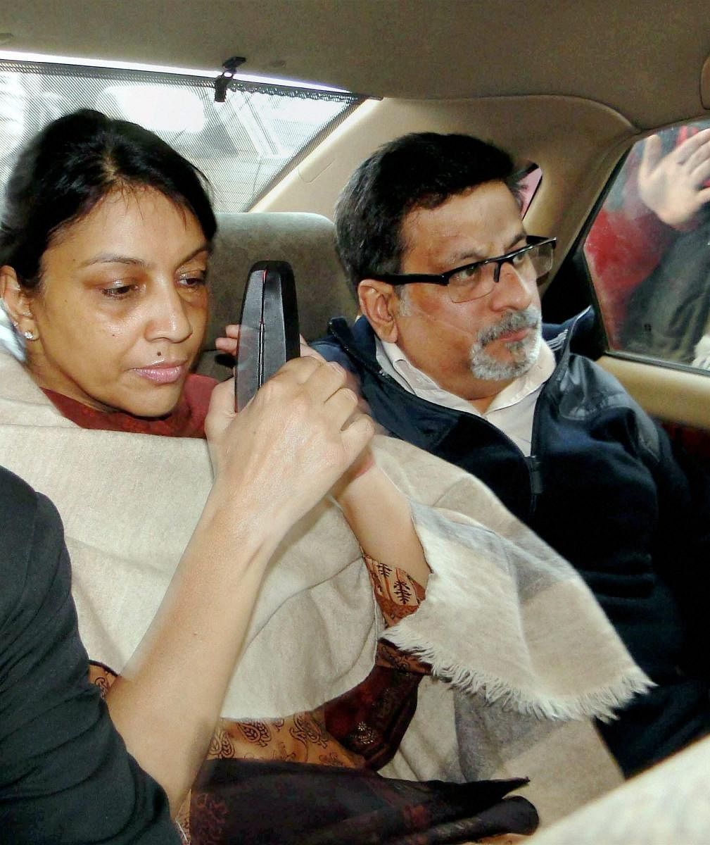 New Delhi: File photo of dentist-couple Nupur Talwar and Rajesh Talwar, who were on Thursday acquitted by the Allahabad High Court in the twin murder case of their daughter Aarushi and domestic help Hemraj. PTI Photo (PTI10_12_2017_000098B)