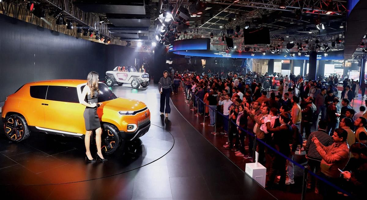 Greater Noida: Visitors click pictures Maruti Suzuki's concepts during Auto Expo 2018 in Greater Noida on Sunday. PTI file photo for representation. 