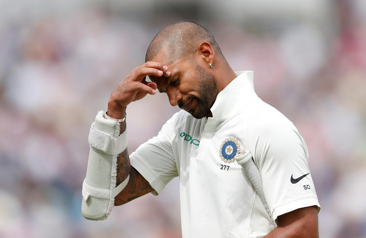 Shikhar Dhawan was guilty of playing poor shots to get out in the first Test at Birmingham.