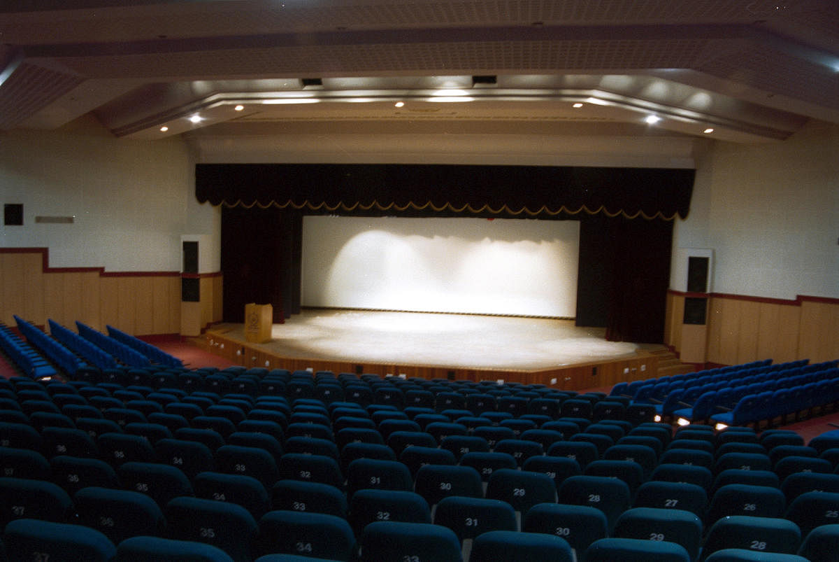 The interiors of the Jnanajyoti auditorium. DH photo by B.G. Hemanth