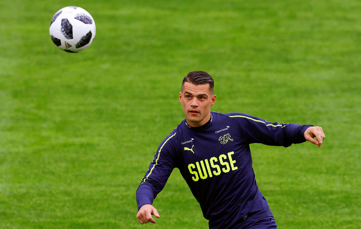 TEMPERAMENTAL TALENT: Granit Xhaka is among a host of young stars looking to inspire Switzerland in Russia. AFP