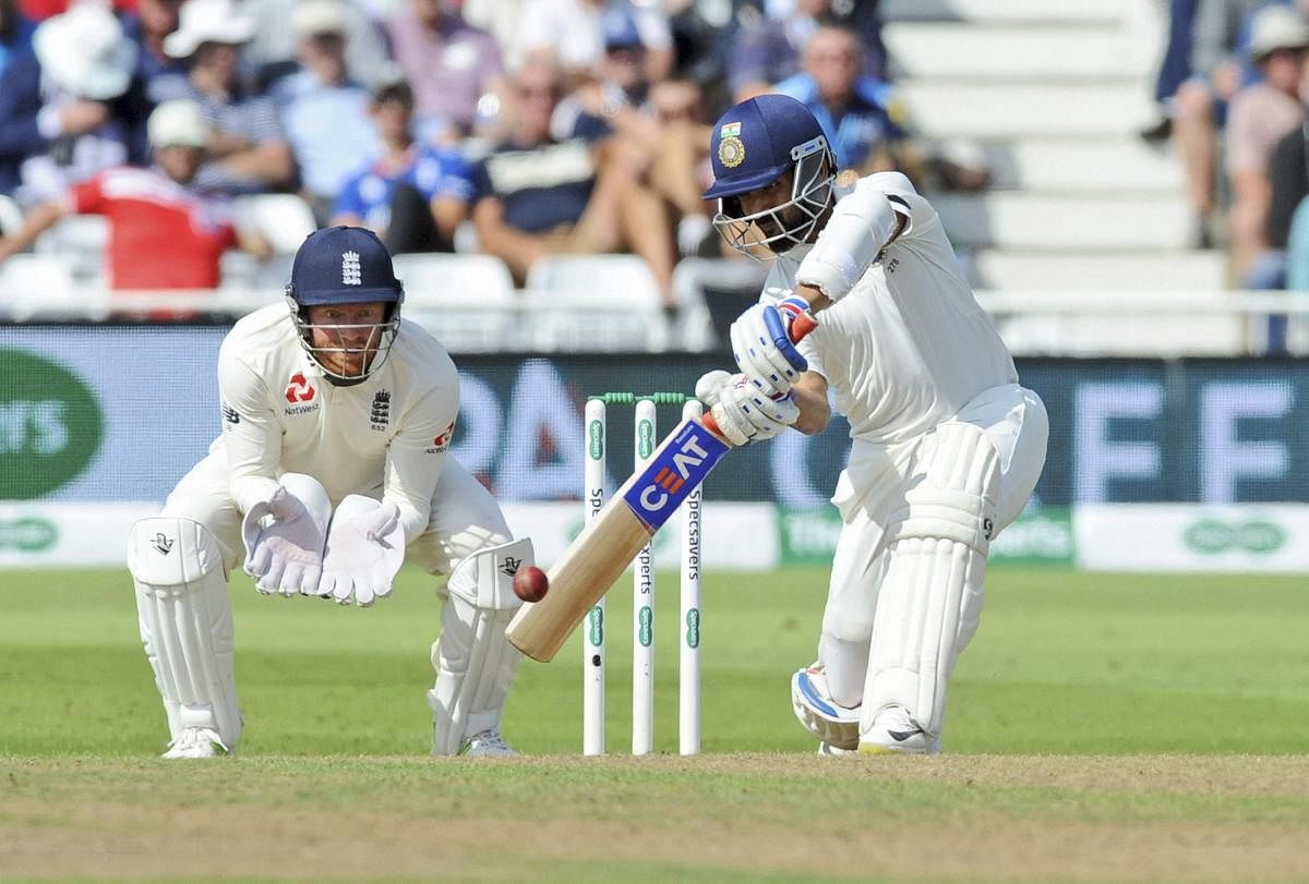 BACK IN FORM: India’s Ajinkya Rahane ended his woeful run by scoring a half-century in the third Test. AP/PTI