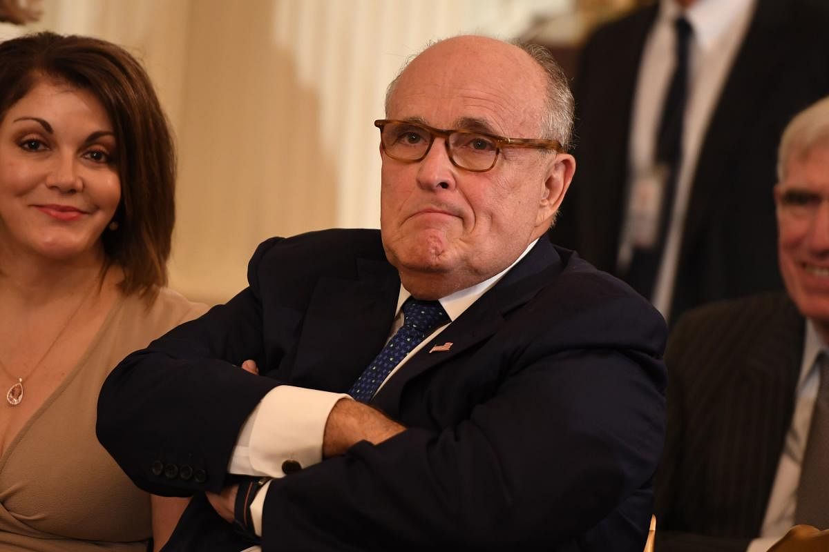 In this file photo taken on July 9, 2018 Rudy Giuliani, lawyer of US President Donald Trump, looks on before President Trump announces his Supreme Court nominee in the East Room of the White House in Washington, DC. AFP