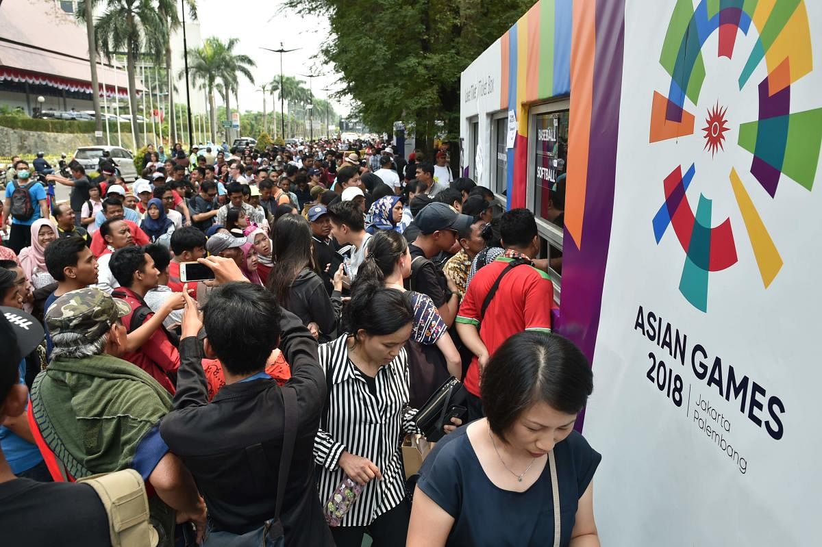 The dearth of Asian Games tickets have left people frustrated. AFP