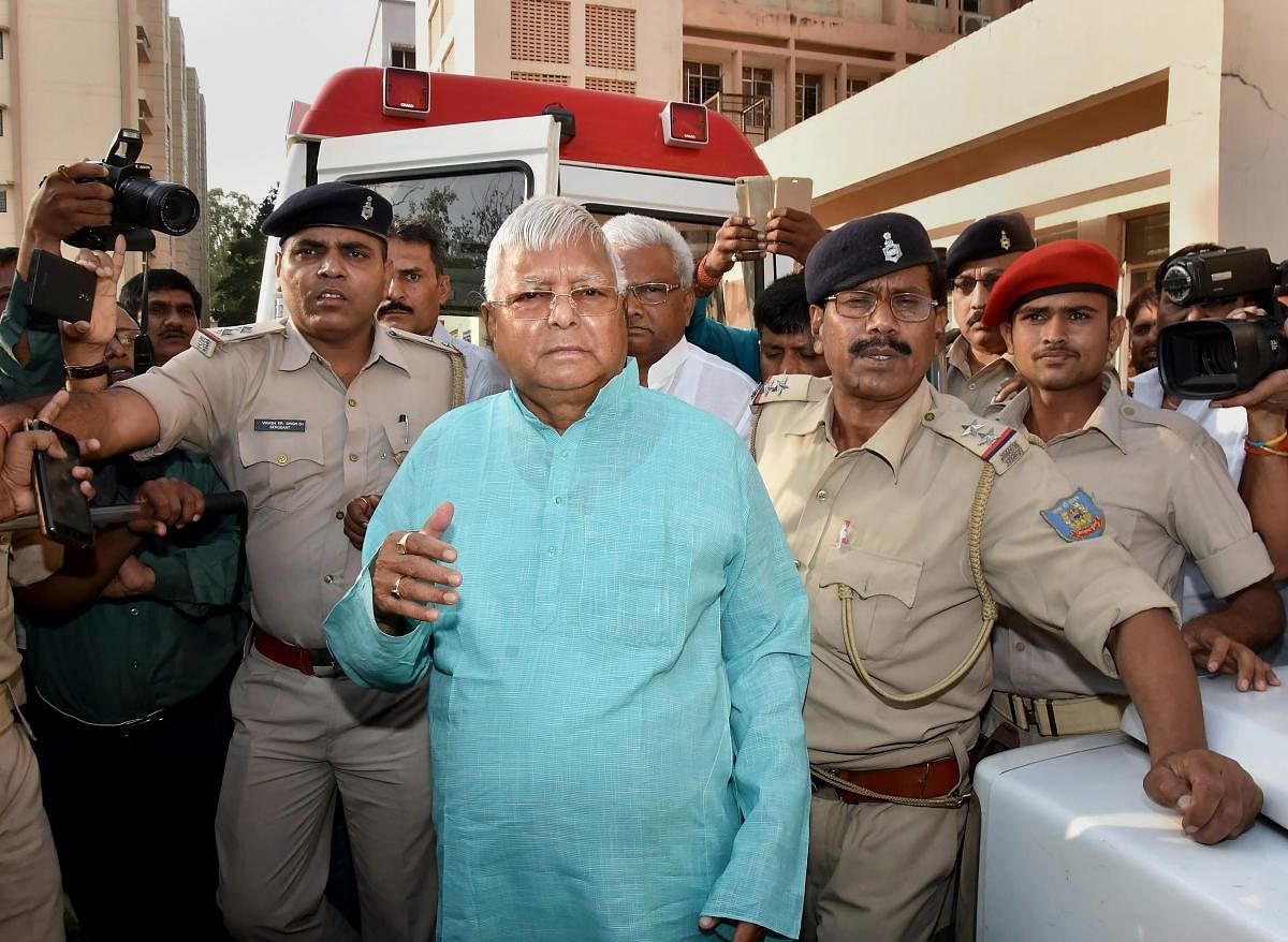 Former Bihar Chief Minister and RJD Supremo Lalu Prasad Yadav. PTI file photo.