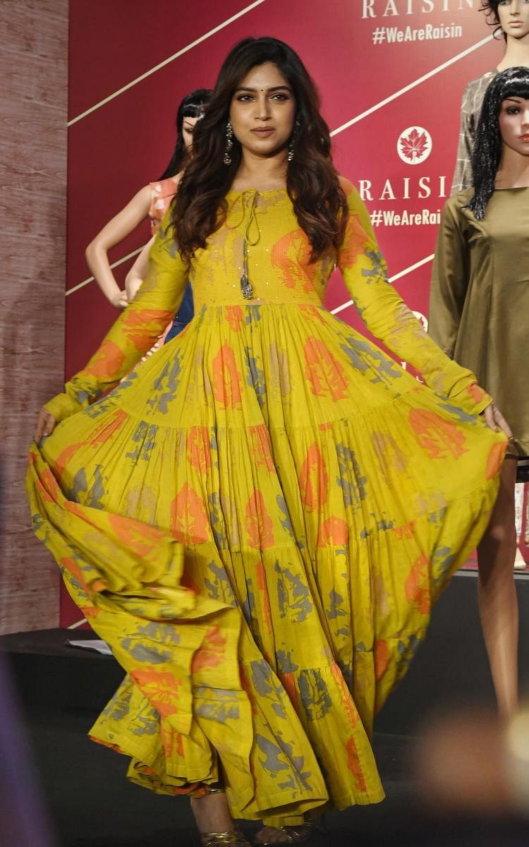 Actress Bhumi Pednekar during the launch of a contemporary clothing line, in Mumbai. PTI Photo