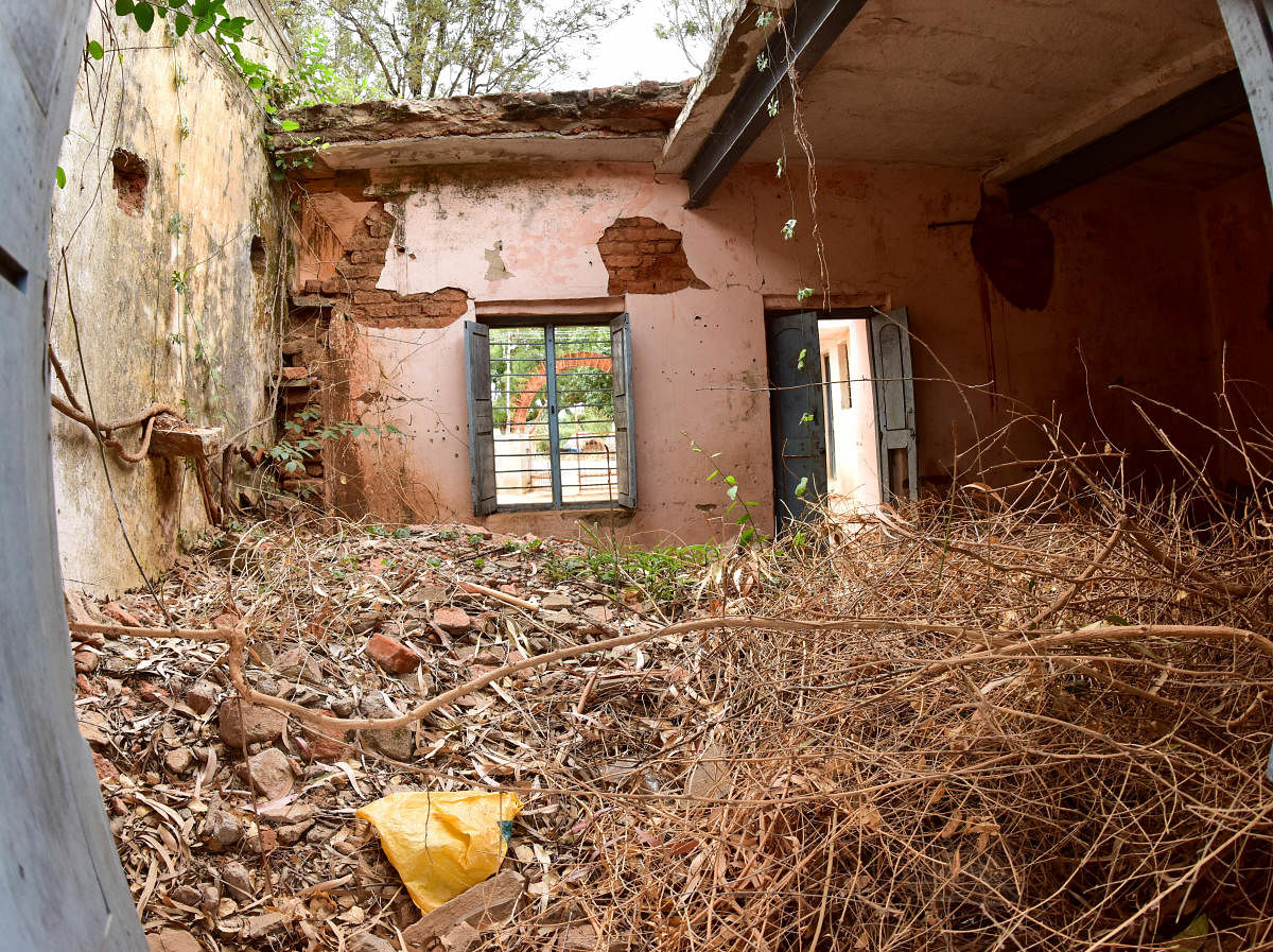 A school in Chikkaballapura district in dilapidated condition. - B H Shivakumar