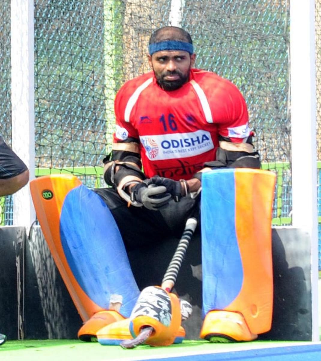 Indian hockey skipper P R Sreejesh lost his cool on more than one occasion in their tie against South Korea. DH File Photo