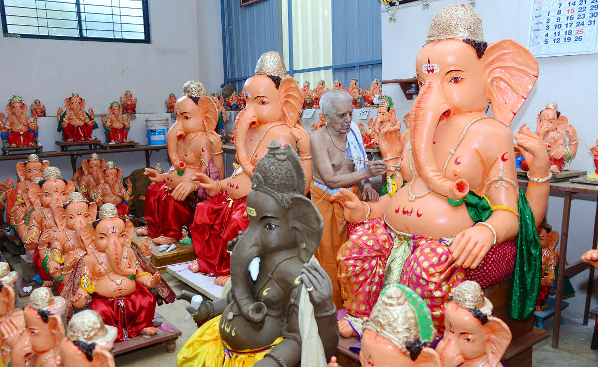 Colourless Ganesha idols are safer than the ones coated with paint that contains harmful lead. DH file photo