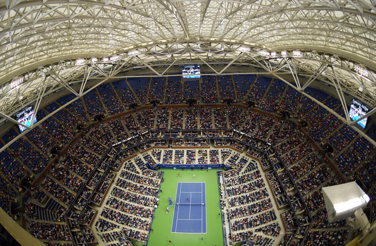 A view of the closed roof above Arthur Ashe Stadium at the USTA Billie Jean King National Tennis Center. USA Today file photo 